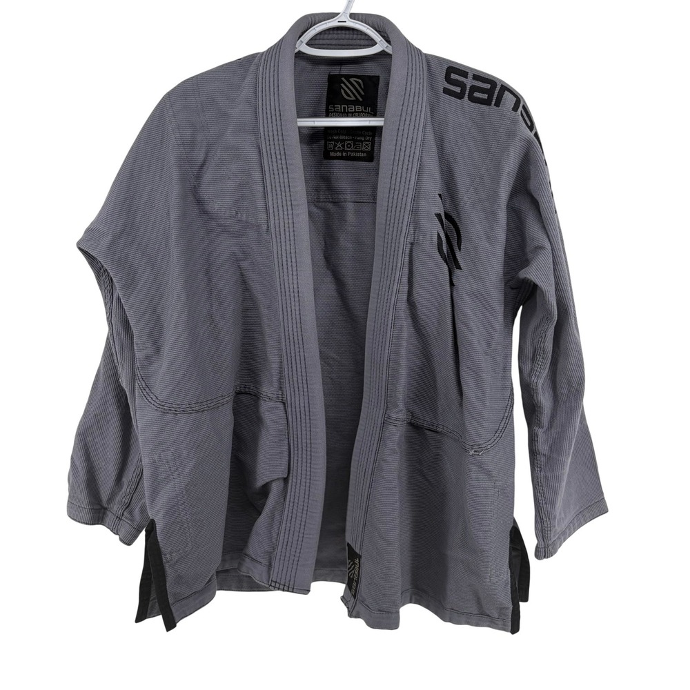 Sanabul Jiu Jitsu Gi Jacket Mens A1 Gray BJJ Martial Arts Kimono Grappling